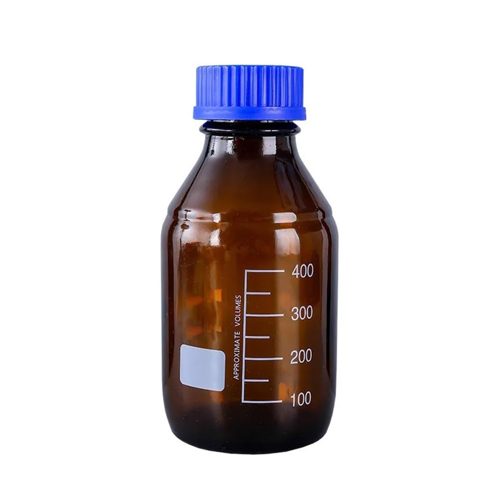 1 pz 100/250/500/1000/2000 ml bottiglia con tappo blu for reagente bocca filettata di vetro da laboratorio Attrezzature da laboratorio