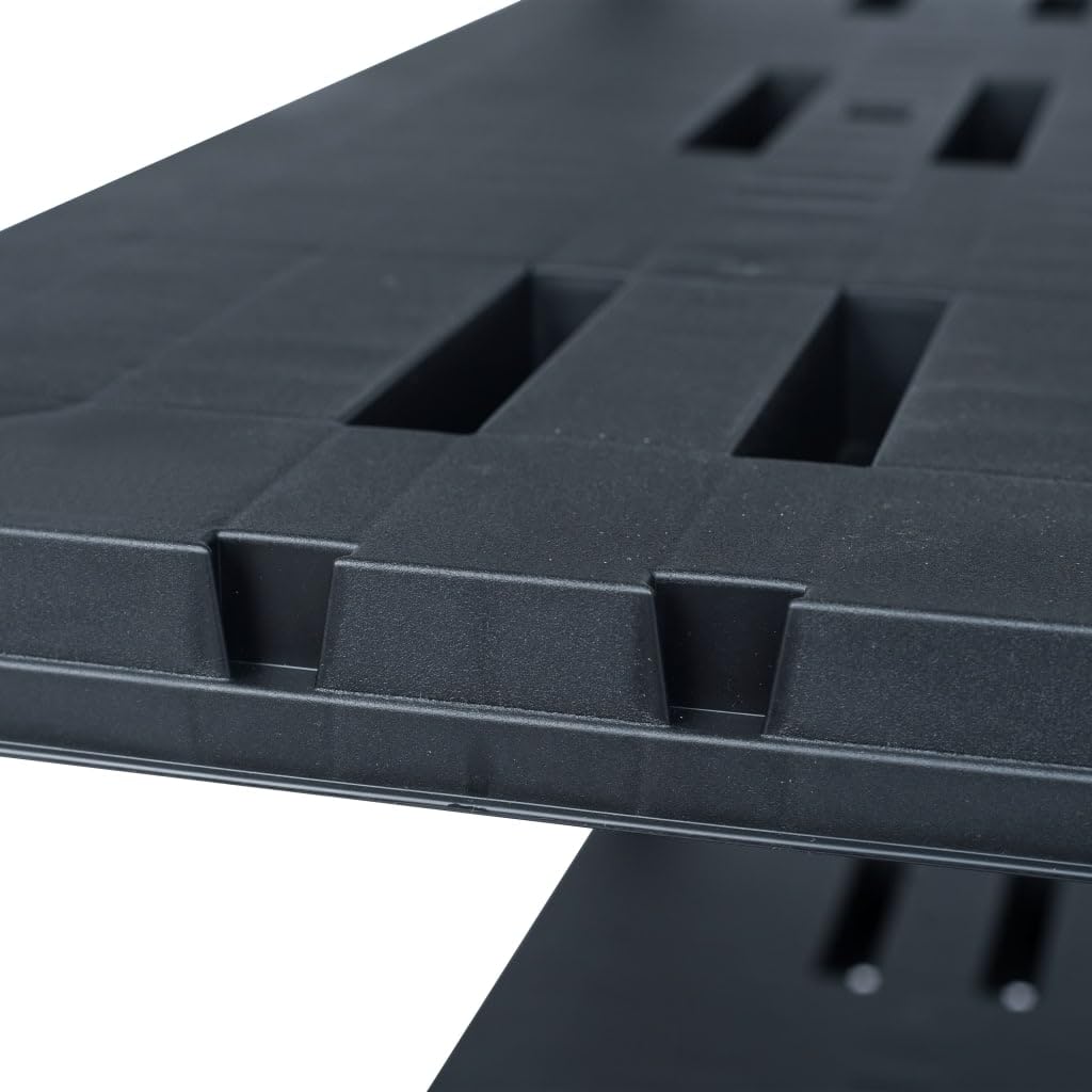 Generico Scaffale Nero 220 kg 90x40x138 cm in Plastica,Commercio e Industria,Stoccaggio Industriale,Scaffalature industriali-45679
