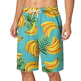 Hommes été Grande Taille Pantalon Poche Cordon lâche Sport décontracté Course Droite Cinq Points Shorts Pantalons de Plage Hawaii Short de Bain (Sky Blue-o, XXL)