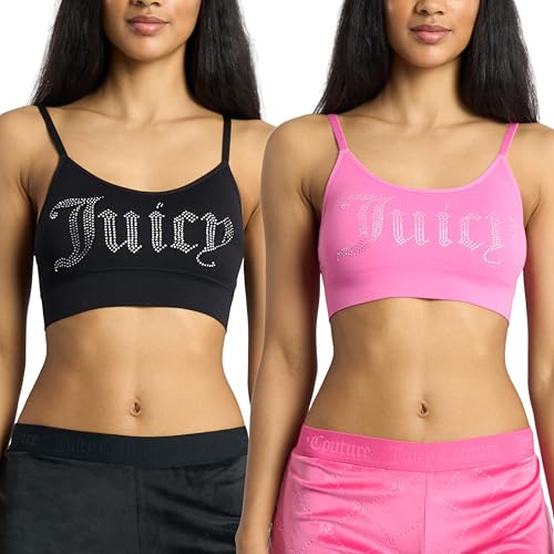 Juicy Couture Women's Multipack Seamless Comfort Lounge Wirefree Bralettes