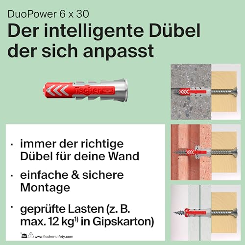 Boîte de décoration fischer EasyDIY kit crochets vis chevilles pour mur - 5