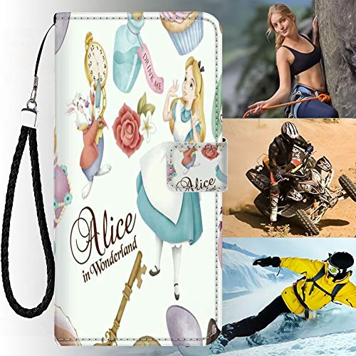 Wallet Case Samsung Galaxy Note 10 Alice in Wonderland Wallpaper Durable