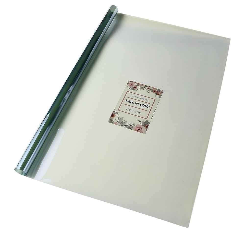 Blueshyhall Auto Tönungsfolie 80% VLT Hell Blau, Solarfolie UV-Schutz Auto Fenster Folie, Autofenster Wärmeschutz Sonnenschutzfolie für Heckscheibe Seitenfenster Dach Fenster Innen (100 x 300 cm)
