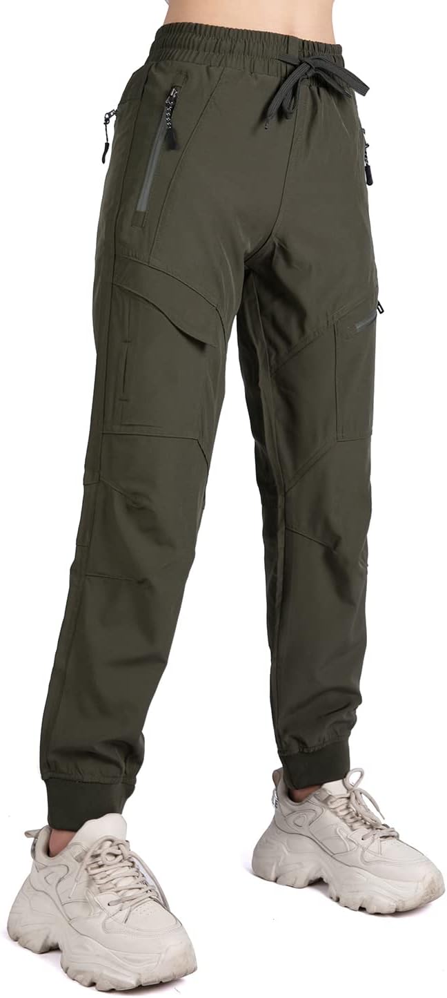 Women's Cargo Joggers Pants Lightweight Athletic Outdoor Travel Hiking Quick Dry Workout Pants - Image 2