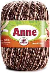 Linha De Crochê E Tricô - Anne 500 - Cores Mesclas - 500 Metros - 100% Algodão - Círculo