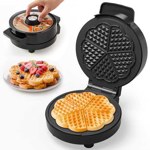 SUNVIVIPRO Heart Electric Waffle Iron: Belgian Waffle...
