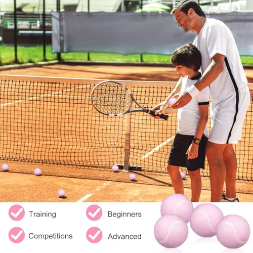 Toddmomy 6 StüCk Rosa TennisbäLle, Pinke Tennisbälle,Tennisball Hund, TennisbäLl Kinder füR AnfäNger Sports Training, Tennis Unterricht, Ballmaschinen Und Hunde Spielgerät