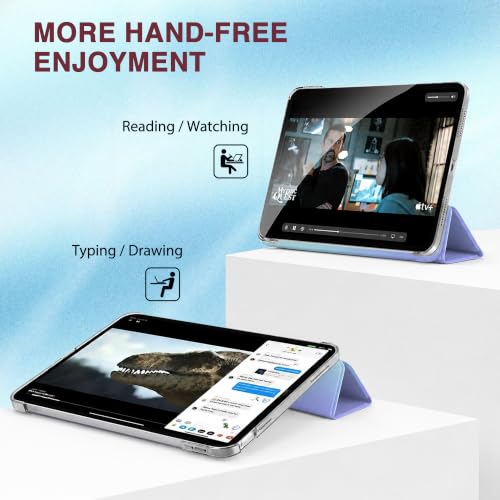 Image of MOCA Case for iPad (A16) 11th Generation 11 Inch 2025 10th Generation 2022 iPad 10.9 Inch Slim Stand Hard Shell Back Protective Smart Cover for 10.9 inch iPad 10th Gen 2022 Release A2696 A2757 A2777