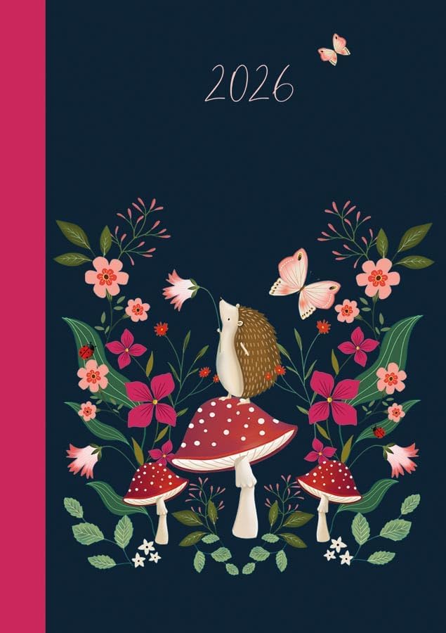 Hedgehog and Toadstools 2026 A6 Diary Planner