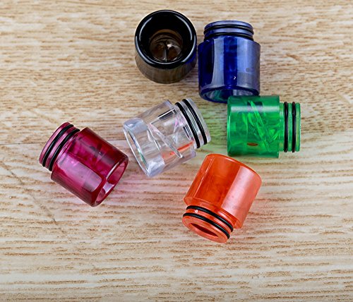 810 Spiral Drip Tip 6er Pack Mundstücke mit Liquid Spritzschutz by Kingleyhouses (6er Farbmix) – Bild 3