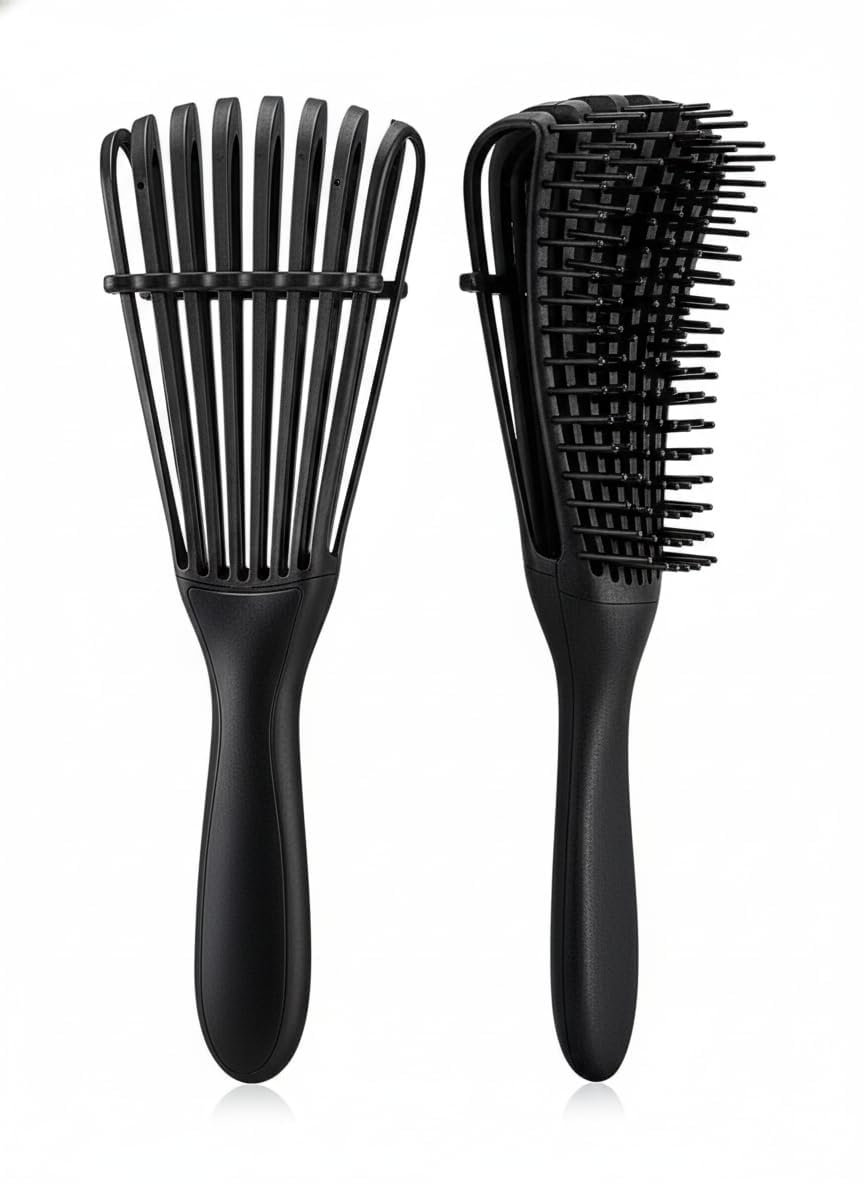 Flexible Detangling Hair Brush for Women and Men, Pain-Free, Anti-Knot, Wet and Dry Hair Comb, for Curly, Wavy, Thick, Coily and Long Hair, Pack of 1-picture-15