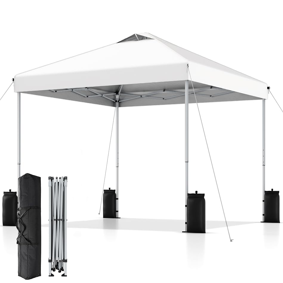 SANWAY 10x10 Pop Up Canopy Tent, One Push Setup, Heavy Duty...