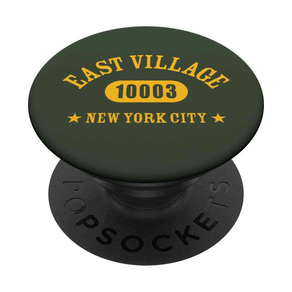 EAST-VILLAGE NEW YORK CITY 10003 / NYC Athletic Design PopSockets Swappable PopGrip, Black
