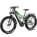 FREESKY Swift Horse Pro 2025 Electric Bike with 2000W BAFANG Motor, 48V 30Ah Battery, 26' Fat Tires, Up to 35MPH &120-Mile Range, Full Suspension Mountain EBike for Adults, Rear Rack &Full Fenders