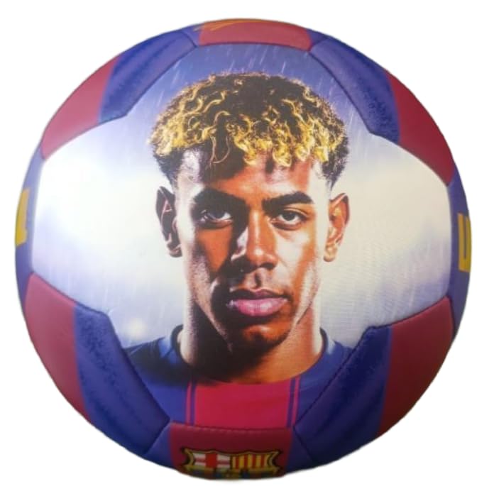 FCB Ballon Barça Lamin Yamal Taille 5 Grand Similaire au Football 11 Ballon officiel FC Barcelone