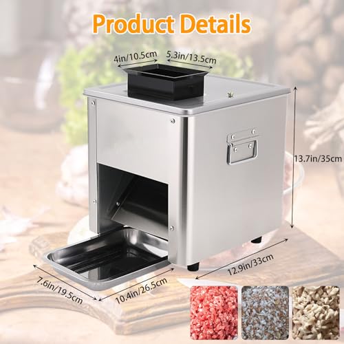 Máquina eléctrica para cortar carne de 850W miniatura 6
