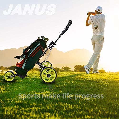 Janus Golf Push Cart, Golf cart for Golf Clubs, Golf Pull cart for Golf Bag, Golf Push carts 3 Wheel Folding, Golf Accessories for Men Women/Kids Practice and Game - Thumbnail 6