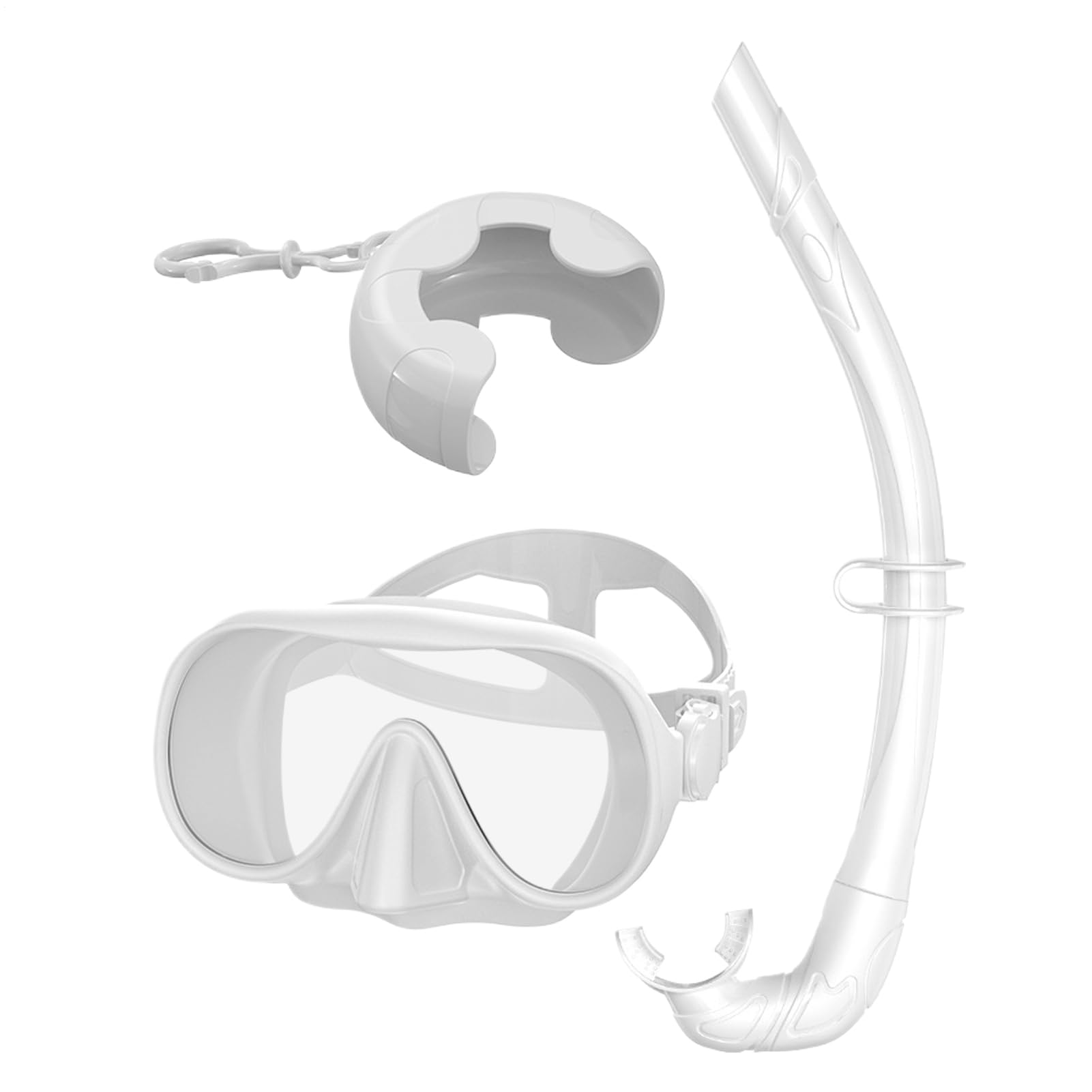 Conjunto de Tuba para Adultos Máscara Gran Angular Antiniebla | Con caja de almacenamiento y correa ajustable, plegable para el aprendizaje de natación, viajes isleños, deportes