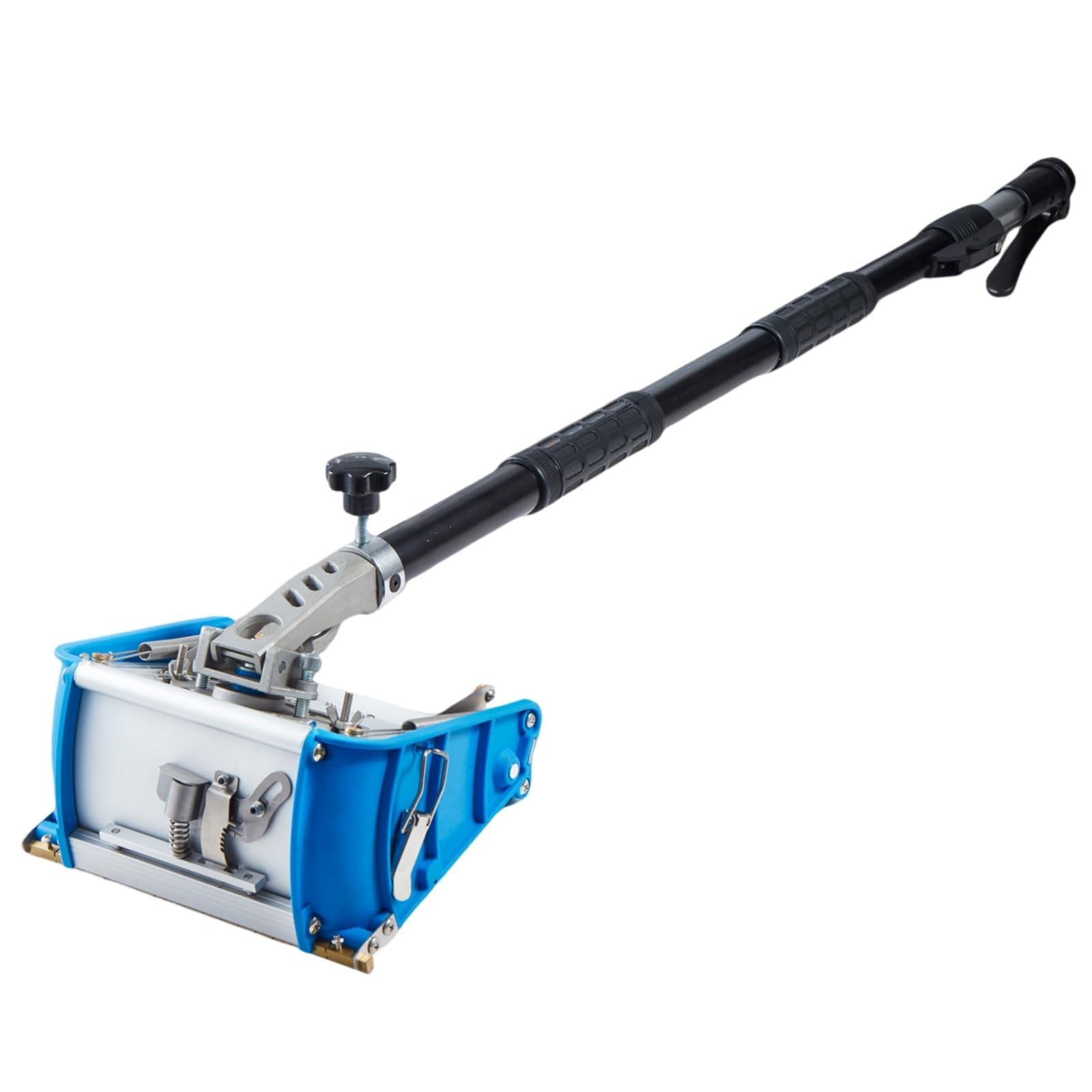 Photo 1 of 10 inch Drywall Flat Finishing Box, Aluminum Drywall Flat Finishing Box Tool Finishing Mud Box Extension Handle Adjustable Height 41"-65" Plasterboard Wallboard Sheetrock