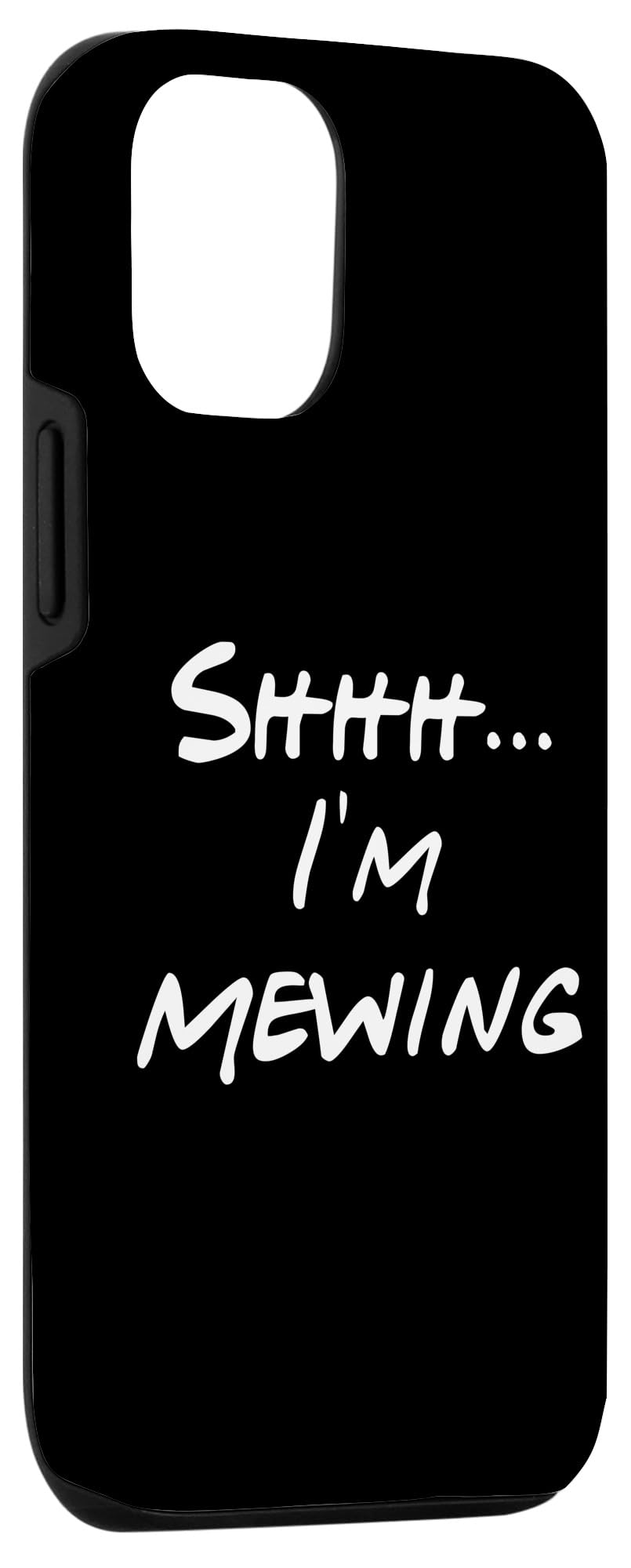 Amazon.com: iPhone 15 Funny Mewing Meme Shhh Im Mewing Quiet Mewing Creepy  Face Case : Cell Phones & Accessories