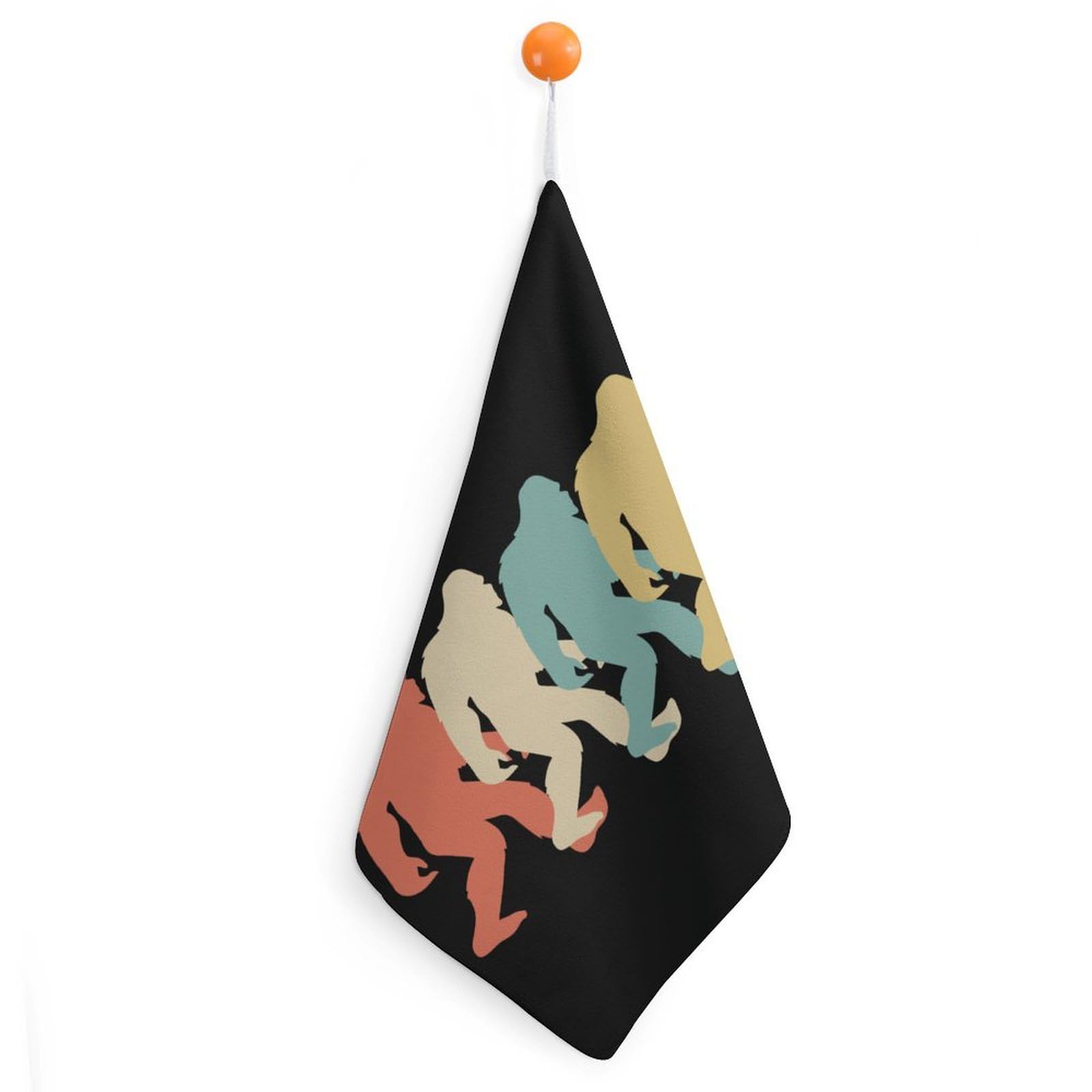 CGSBNGHA Vintage Bigfoot Sasquatch Hand Towel Hanging Face Towels Cleaning Cloths Handkerchief for Bathroom Kitchen