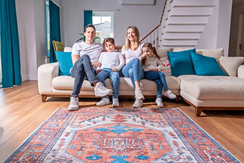 Monolia Machine Washable Area Rug, Non Slip Rug For Living Room, Bedside, Bathroom, Kitchen, Classroom Rug, Boho Decor (3' X 5') #TOP5