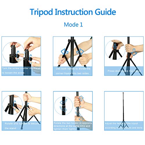 Leichtes Stativ 132 cm, tragbar und flexibel, kompatibel mit iPhone/Android/Kamera, Handy-Stativ für Videoaufnahmen – Bild 3
