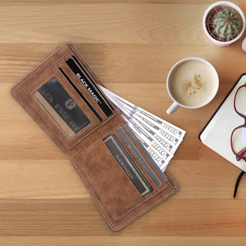 Funny Birthday Gifts,Leather Wallet for Men,Engraved Personalized Leather Wallet,August Men Birthday Gift,Birthday Gift Ideas for Dad Grandpa Husband Son Uncle Coworkers (AUGUST)4