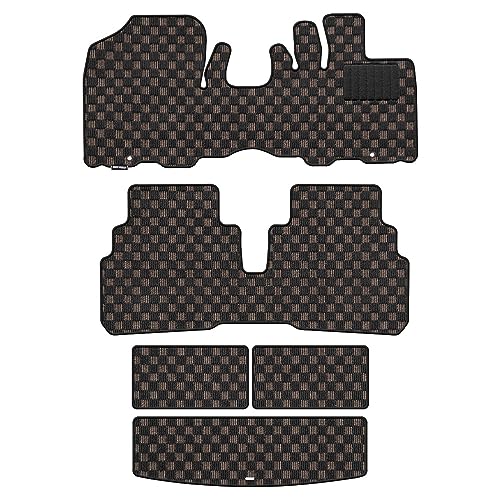 Hotfield スズキ 互換品 新型 ハスラー MR52S MR92S フロアマット+トランクマット ラゲッジマット チェックブラウン