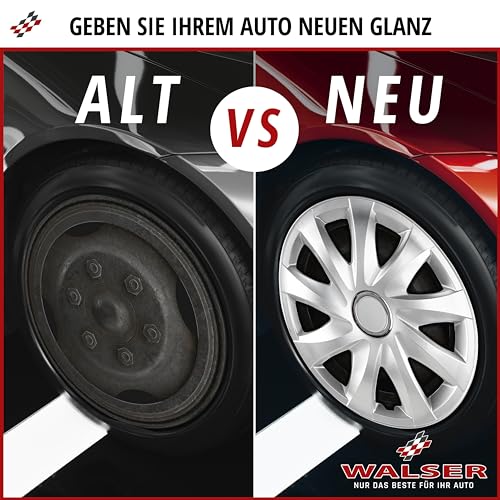 Walser Premium Radkappen New Racer, 4er Set Radkappen Auszeichnung Sehr Gut*, Radzierblenden 14 Zoll, Radblenden für Alufelgen Stahlfelgen… – Ansicht 4