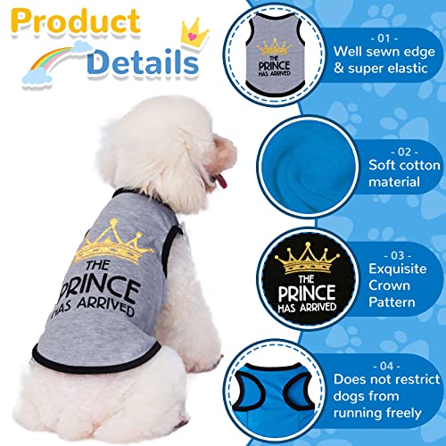 Axiijgl 3 Pieces Small Dog Shirts Summer Pet T-Shirts Soft Puppy Cotton T-Shirts Cool Prince Puppy Shirts Printed Dog Sleeveless Shirt Vest With Funny Letters For Small Dog Cat Boy S #TOP1