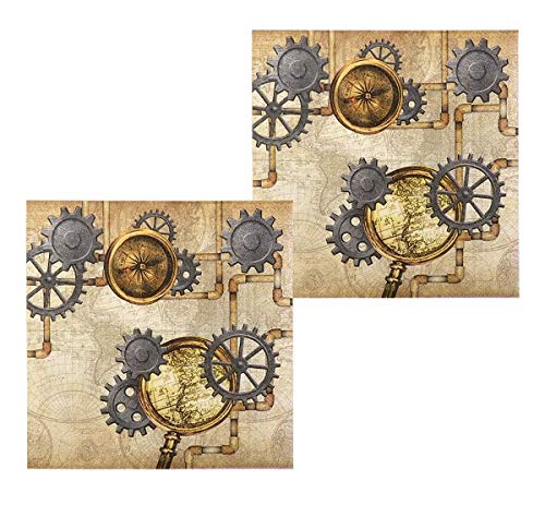 TH-MP Serviette Servietten Steampunk Motiv 33x33 cm 12 Stück Partyservietten Einwegservietten