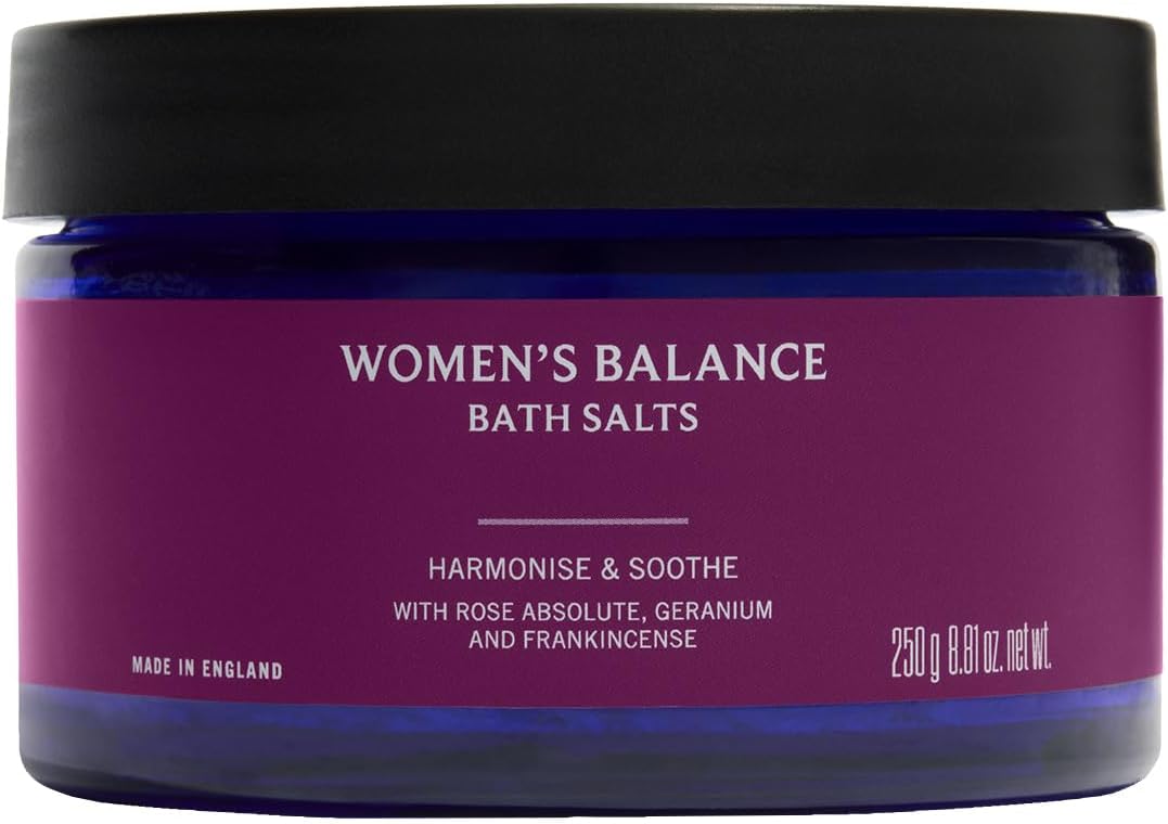 Womens Balance Bath Salts, Salt Crystals with Essential Oil Blend for Women, Vegan & Cruelty-Free, 250g
