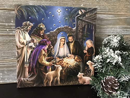 Glow Decor Nativity Pizazz Print With Swarovski Crystals, Multi #TOP1