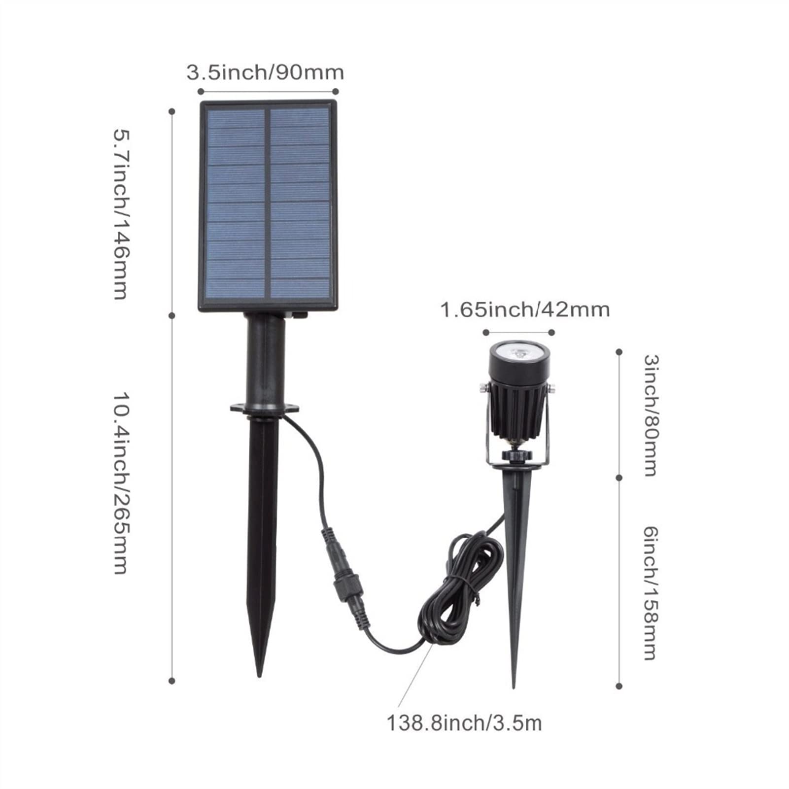 Zewnętrzne reflektory słoneczne LED 6000K 3000K IP65 Wodoodporne zewnętrzne światło słoneczne Solarne kinkiety do oświetlenia ogrodowego Lampy na podwórze, trawnik, ścieżkę (kolor emitujący: ciepły