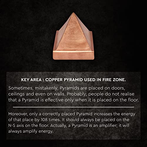 Image of Vastu Copper Pyramid Solid |2.5inch |Weight- 845gm Approx |Pyramid for South-East Entrance, Toilet, Kitchen, Bedroom Vastu Defect Dosha Remedies (Copper) |Pack of 1