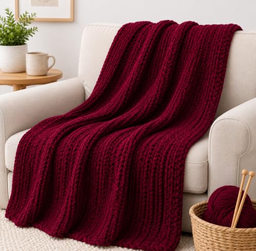 Image of ProKart Premium 4 Ply Woolen Knitting Yarn 100g | Soft Hand Knitting & Crochet Wool for Sweaters, Scarves, Hats, Baby Clothes, Purses & DIY Crafts (Maroon, 1 Ball)