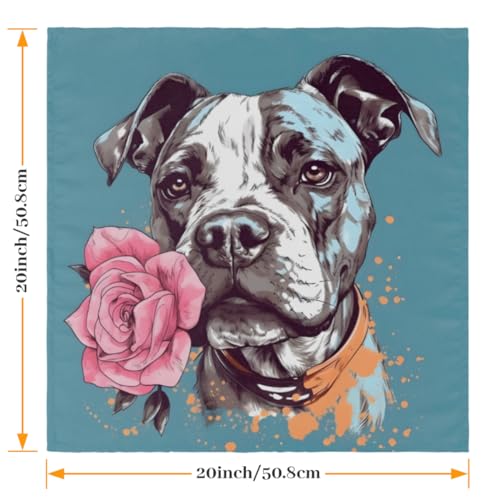 Set de 6 Servilletas de Tela con Bulldog Multicolor 50.5 x 50.5 cm miniatura 2