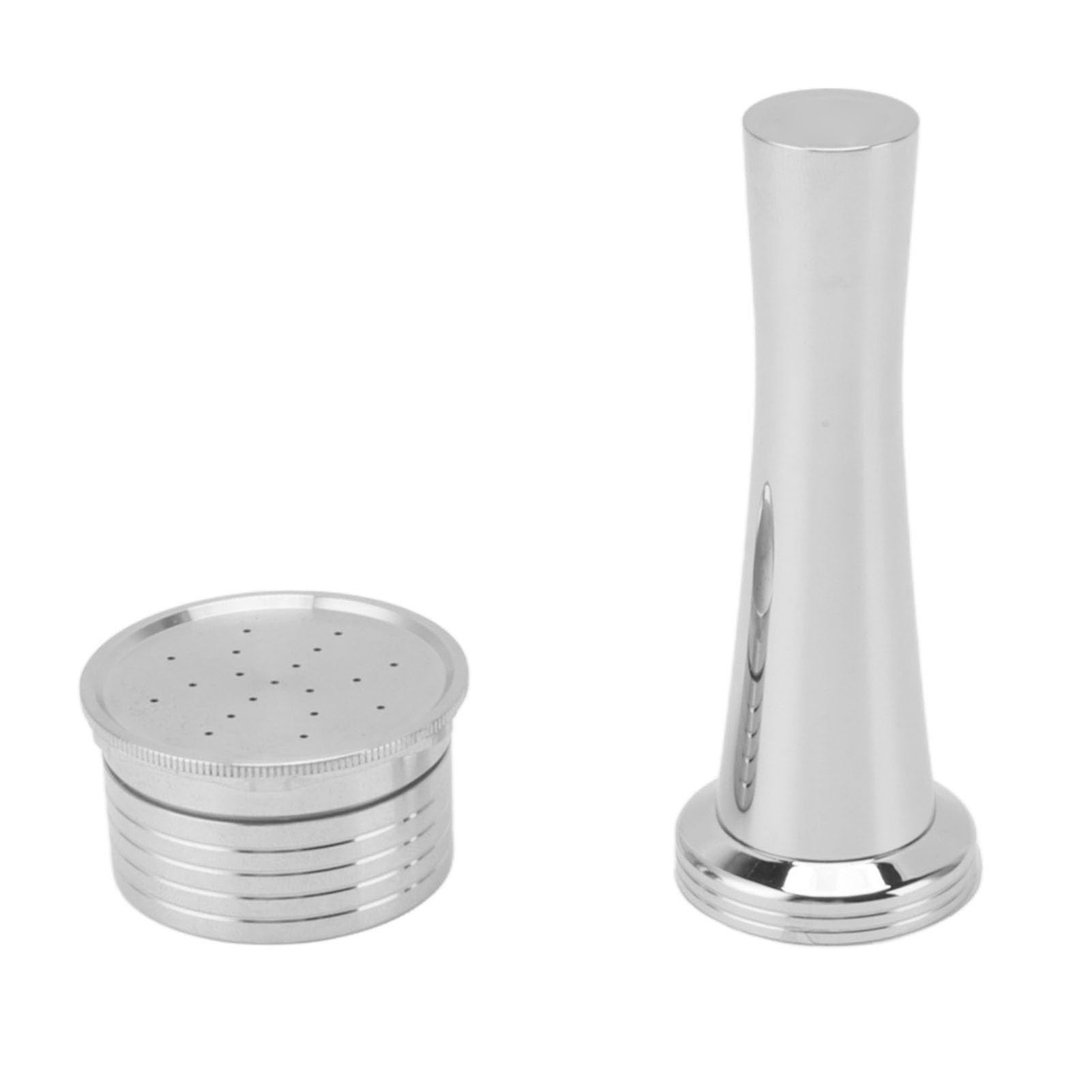 Cápsula de café de Acero Inoxidable Cápsulas de café Reutilizables Cápsula de Recargable Respetuosa con el Medio Ambiente con Cuchara Cepillo Martillo Limpieza Conveniente