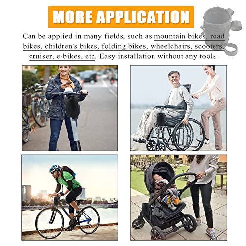 Bike Cup Holder Bicycle Handlebar Water Bottle Holder With Mesh Oxford Pocket Phone Drink Cup Holder For Mountain Bikes,Road Bikes,E-Bike,Kids Bikes,Wheelchairs,Cruisers, Etc #TOP4