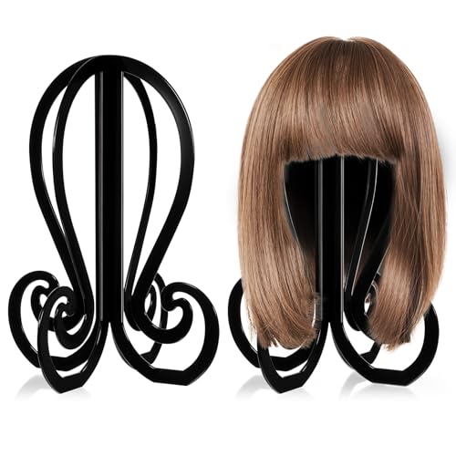 1 Pc Wig Stand Collapsible Wig Stand Perückenständer Perücke Collapsible Wig Stand Standplatz Beweglicher Tragbare Falten Zusammenklappbar Perücken-Trockenständer Perückenständer Halter