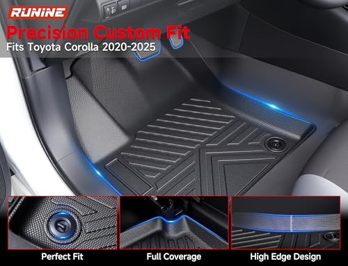 Image of Floor Mats for Toyota Corolla 2020-2025 2026, All Weather Protection Custom Floor Mats Trunk Cargo and Car Windshield Cover Set for Toyota Corolla Accessories,Car Floor Liners Set