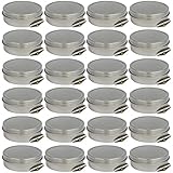 24 Pack of Mighty Gadget (R) Screw Top Round Steel Tin Cans (2 oz)