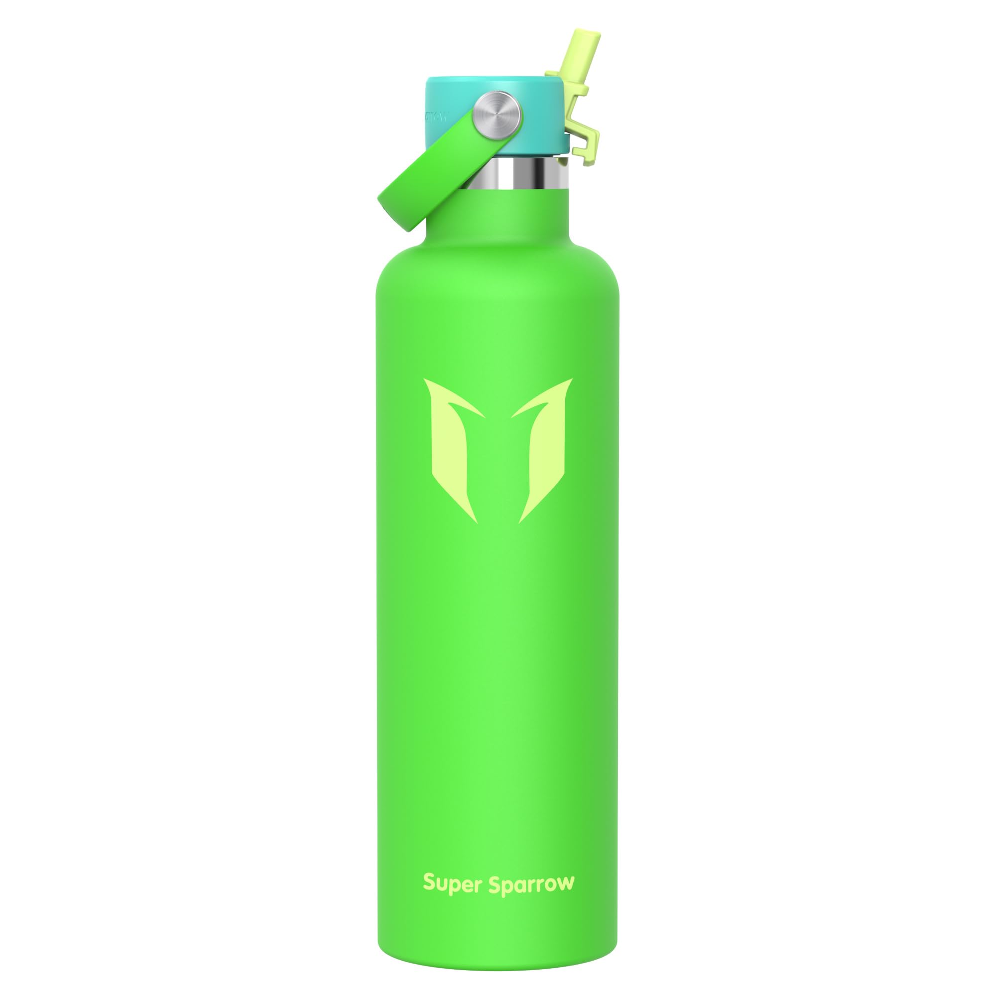 Sparrow Insulated Water Bottle 1.2L - FlipFlow Metal Water Bottles with Straw Lid - BPA Free - Leakproof Stainless Steel Flask for Hiking, Camping, Adventure