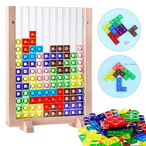 Russian Blocks Puzzle,3D Transparent Brain Teaser Toys, 3D Puzzles, Montessori Toys For 3 4 5 6 7 8 9 10 Year Old Boys Girls Kids #TOP6