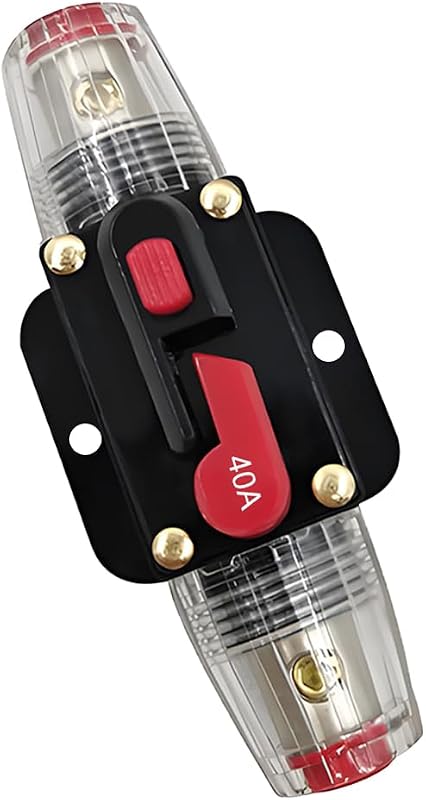 Disjuntor automotivo 40 A FALVFUN 12–24 V com rearme manual e montagem de superfície – 1 unidade