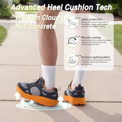 Image of Men's Orthopedic Diabetic Wide Toe Box Walking Shoes: Comfortable Arch Support Plantar Fasciitis Orthotics Sport Shoes, Swollen Feet Casual Running Tennis Sneakers for Foot and Heel Pain Relief
