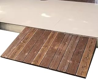 Wood Threshold Ramp for Wheelchair 4" 7" 8" 10" Rise, Doorway Non-Slip Curb Transition for Home/Front Door/Yard/Patio/Entry Steps (90x70x20cm/35x28x8'')