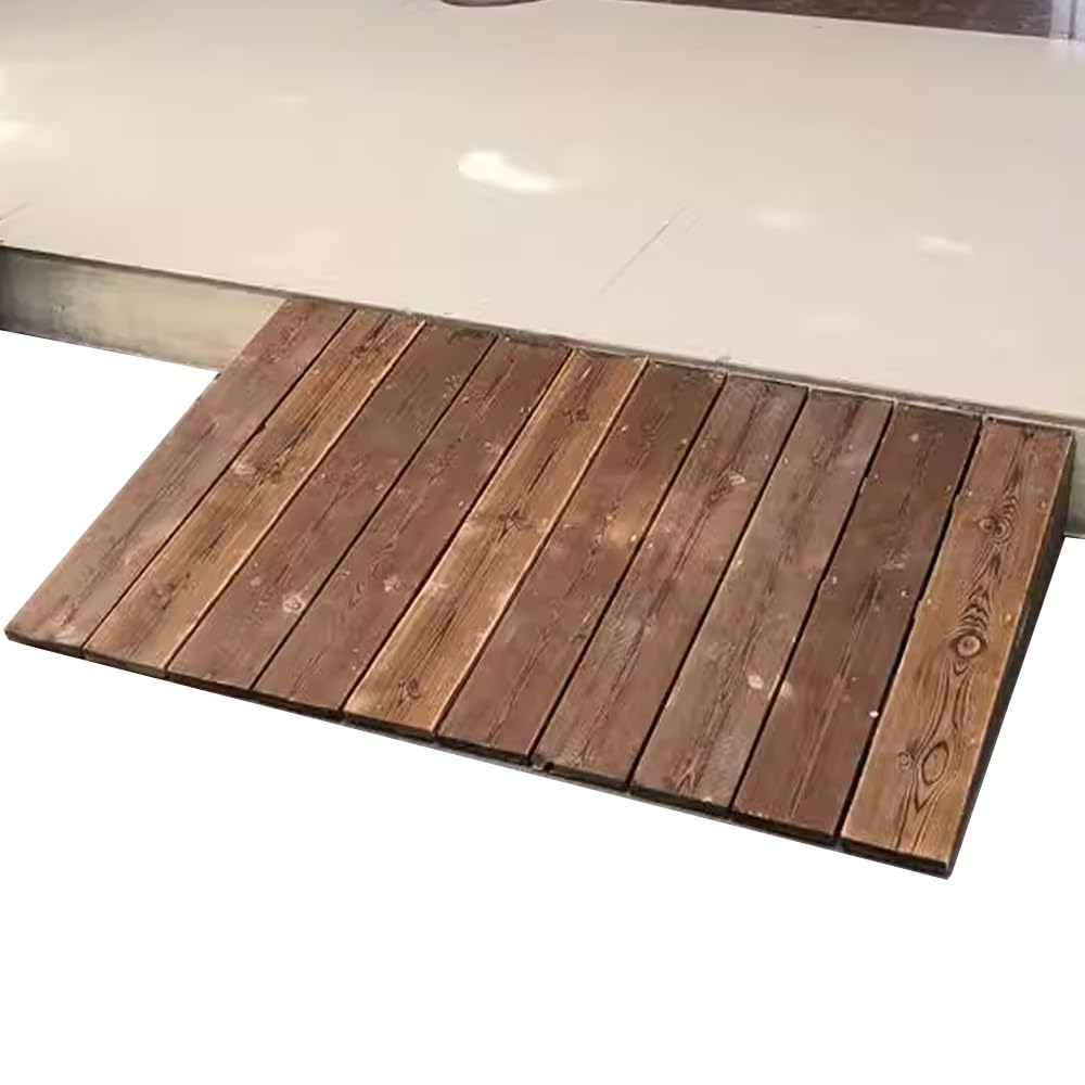 Drewniana rampa progowa do wózka inwalidzkiego, 10 cm, 18 cm, 20 cm, 25 cm, antypoślizgowa, rampa przejściowa do domu, drzwi wejściowych, podwórka, patio, wejścia
