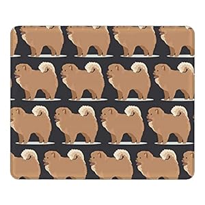 Chow Chow Muismat voor honden met antislip rubberen basismat met gestikte randen 25x30cm